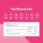 Folic Acid Gummies - 3 Month Supply, 400 MCg