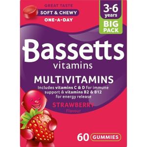 Bassetts Strawberry Gummies for Kids 3-6 Years