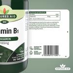 Vitamin B1 100mg Thiamine Tablets for Energy