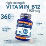 High Strength Vegan B12 Tablets for Energy