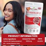 High Strength Vitamin B12 Tablets 1000mcg, 360 Count