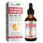 Raspberry Liquid Vitamin B Complex Supplement, 60ml