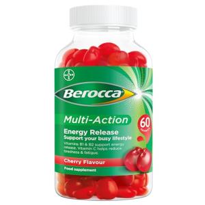 Berocca Multivitamin Gummies - Cherry Flavor - 60 Count
