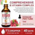 Raspberry Liquid Vitamin B Complex Supplement, 60ml