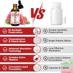 Raspberry Liquid Vitamin B Complex Supplement, 60ml