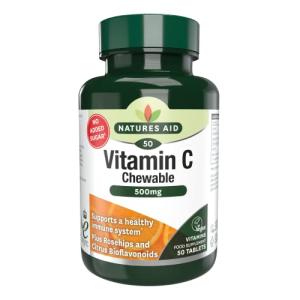 Nature's Aid Vitamin C 500mg Chewables, Sugar Free