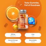 Vitamin C & Zinc Gummies – 120 Chewy Orange Gummies