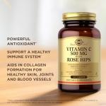 Solgar Vitamin C 500 mg with Rose Hips – 100 Tablets