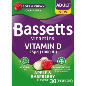 Bassetts Adult Vitamin D Apple Raspberry Gummies