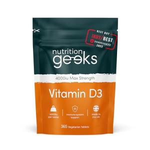 Nutrition Geeks Vitamin D3 4000 IU, 365 Tablets
