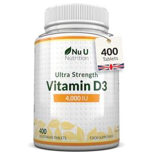 Vitamin D3 4000 IU - 400 Veggie Tablets