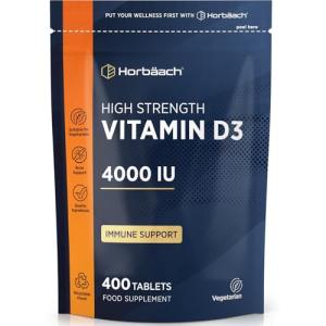 High Strength Vitamin D3 Tablets 4000IU - 400 Count