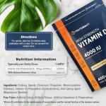 High Strength Vitamin D3 Tablets 4000IU - 400 Count
