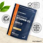 High Strength Vitamin D3 Tablets 4000IU - 400 Count