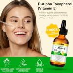 Organic Vitamin E Oil 75,000 IU for Skin and Hair