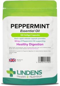 Lindens Peppermint Oil 50mg Capsules - 100 Count