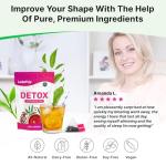 LULUTOX Herbal Detox Tea - Peach Flavor, 28 Servings