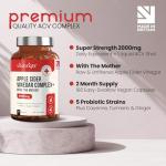 Apple Cider Vinegar Capsules with Probiotics 180ct