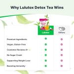 LULUTOX Herbal Detox Tea - Peach Flavor, 28 Servings