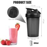 ACWOO 500ml Protein Shaker Bottle - 2 Pack
