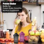ACWOO 500ml Protein Shaker Bottle - 2 Pack