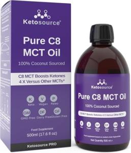 KetoSource Pure C8 MCT Oil - 99%+ Purity