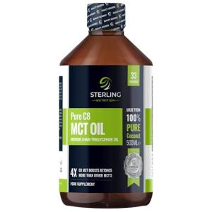 Premium Pure C8 MCT Oil - 500ml, 99.7% Pure