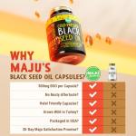 Maju Black Seed Oil Capsules, 500mg, 60 Count