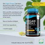 Vegan Omega 3 Soft Gels - 2000mg Formula