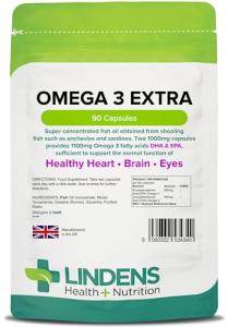 Lindens Omega 3 Fish Oil 1000mg - 90 Capsules