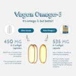 Vegan Omega 3 - 325mg DHA, 150mg EPA Capsules