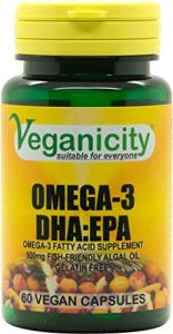Veganicity Omega-3 DHA/EPA Algal Oil Capsules