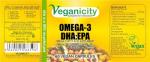 Veganicity Omega-3 DHA/EPA Algal Oil Capsules