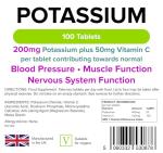 Lindens Potassium 200mg with Vitamin C Tablets