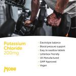 200mg Potassium Supplement - Supports Blood Pressure & Muscle Function