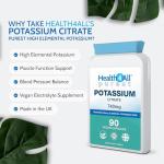 Health4All Potassium Citrate 740mg Vegan Electrolyte 90 Caps