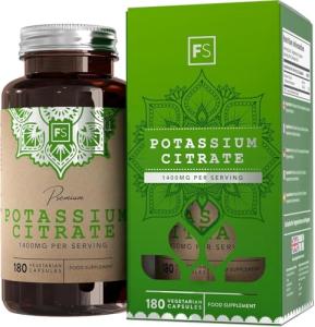 Potassium Citrate 180 Capsules - 1400mg, Non-GMO