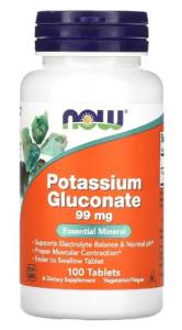 Now Foods Potassium Gluconate 99mg - 100 Tablets