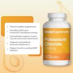Potassium Chloride 1000mg for Muscle & Heart Health