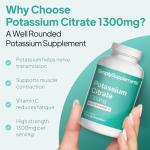 Potassium Citrate 1300mg with Vitamin C - 180 Tablets