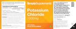 Potassium Chloride 1000mg for Muscle & Heart Health