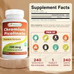 Chromium Picolinate 200 mcg - 240 Tablets