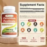 Chromium 1000 mcg - 120 Tablets by Best Naturals