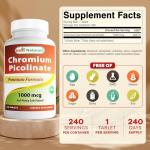 Chromium Picolinate 1000 mcg - 240 Tablets