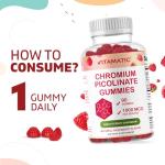 Vitamatic Raspberry Chromium Picolinate Gummies 1000 mcg
