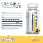 Solaray Chromium Picolinate 200mcg - 100 Vegan Tablets