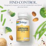 Solaray Chromium Picolinate 200mcg - 100 Vegan Tablets