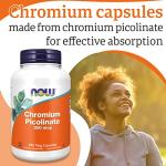 Now Foods Chromium Picolinate 200mcg 250 Vegan Capsules