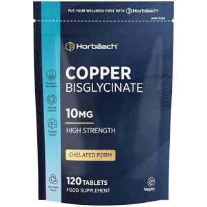 High Strength Copper Bisglycinate 10mg - 120 Tablets