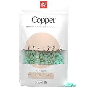 Copper Gluconate 1MG Tablets for Vegans 120 Count